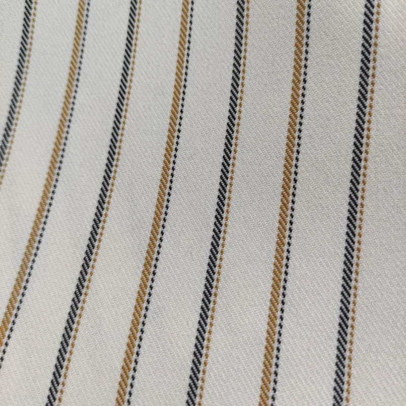 Direct sell stripe fabric dyed yarn 100% polyester 270D medium weight soft fabric for suit and school uniform