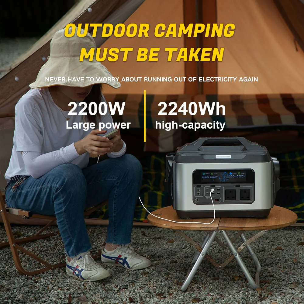 Lipower 2200w Power station Lifepo4 Solar Generator Eu Plug Portable Power Station For Emergency