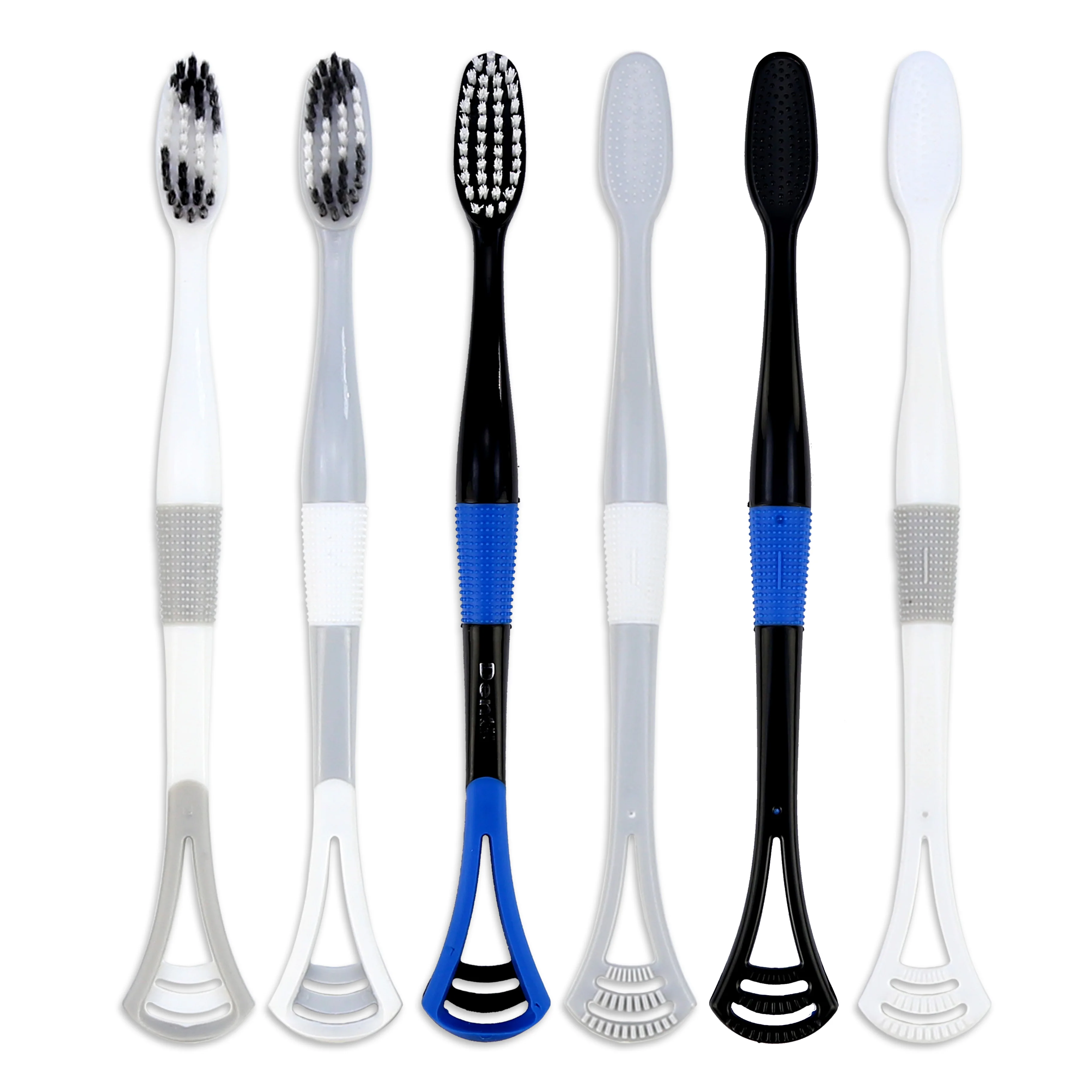 Adult Toothbrush with Tongue Cleaning Function And OEM Cleaning Tongue Scraper For Oral Care Oral Hygiene