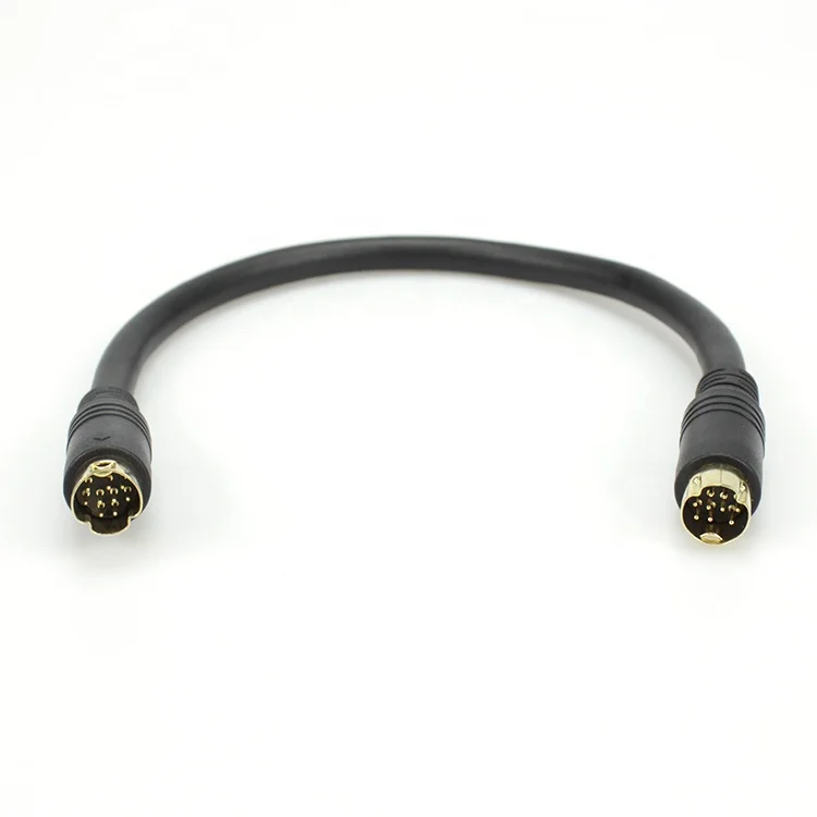 mini din 9 pin male to male audio  cable   MD 9