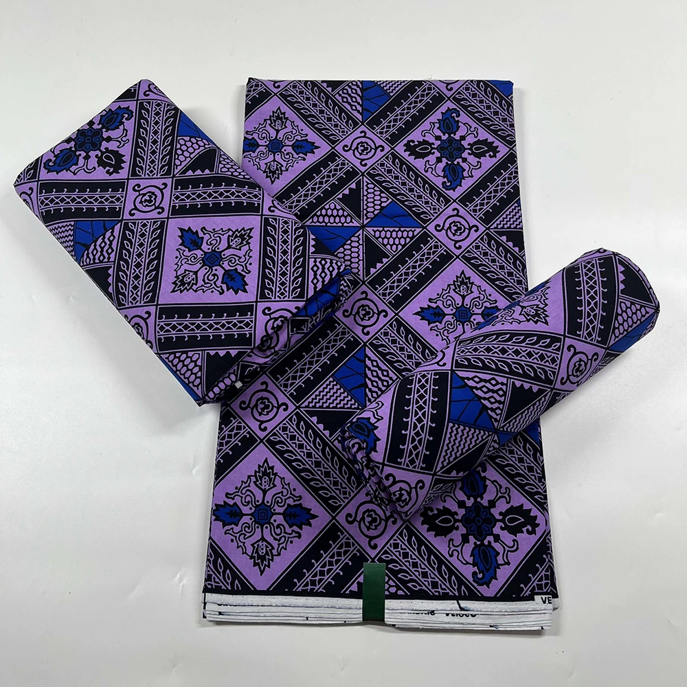 Hot Sale Fashion Model Holland Ankara Wax 100% Cotton African Wax Prints Fabric 6 Yards For Women Dress