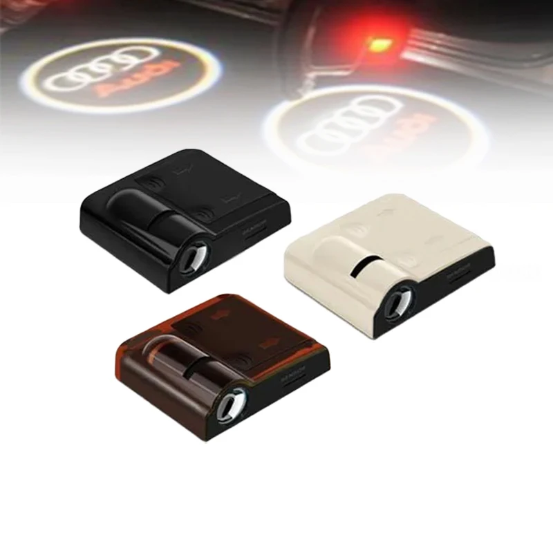 Car decoration no noise energy saving LED LOGO projector universal wireless welcome lights