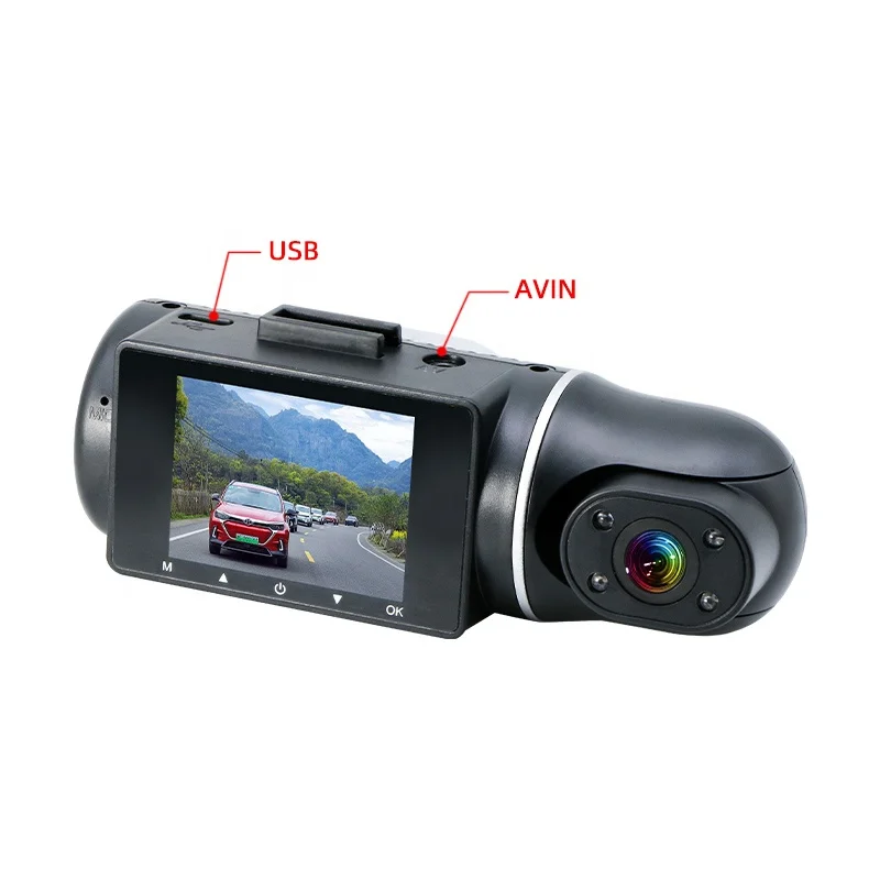 Factory Price Car Camera 2inch Screen Three Channels Dashcam Full Hd 1080p G-sensor Dvr 24h Parking wifi App Control