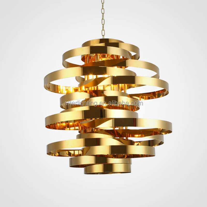 High Quality Custom Unique Design Luxury Metal Pendant Lamp For Hotel Project Villa Building Lobby