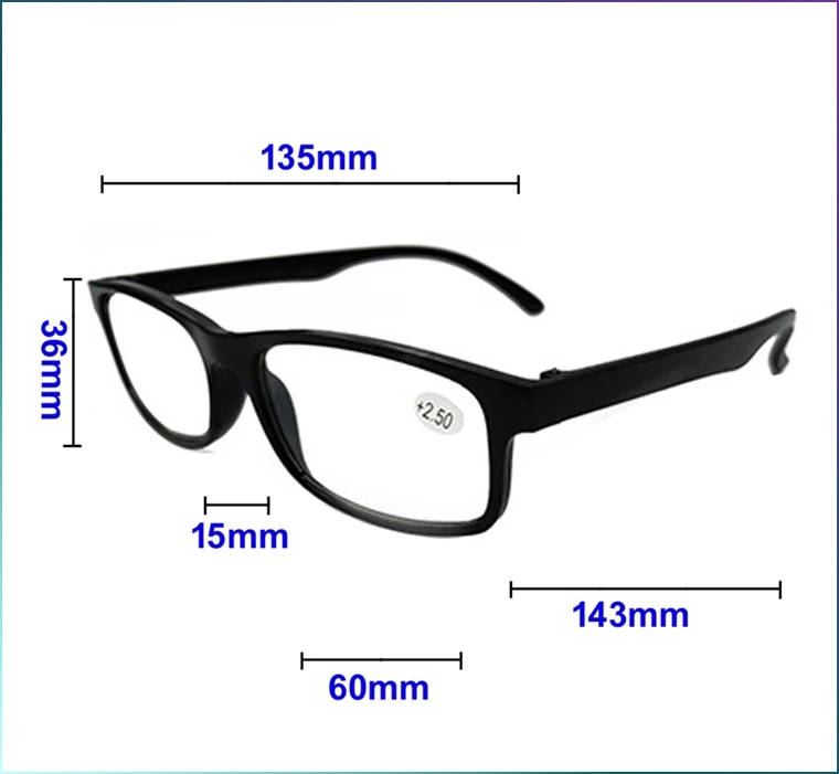 Wholesale price Reading Plastic PC Women Men Fashion Prescription Cheap Reader glasses frames