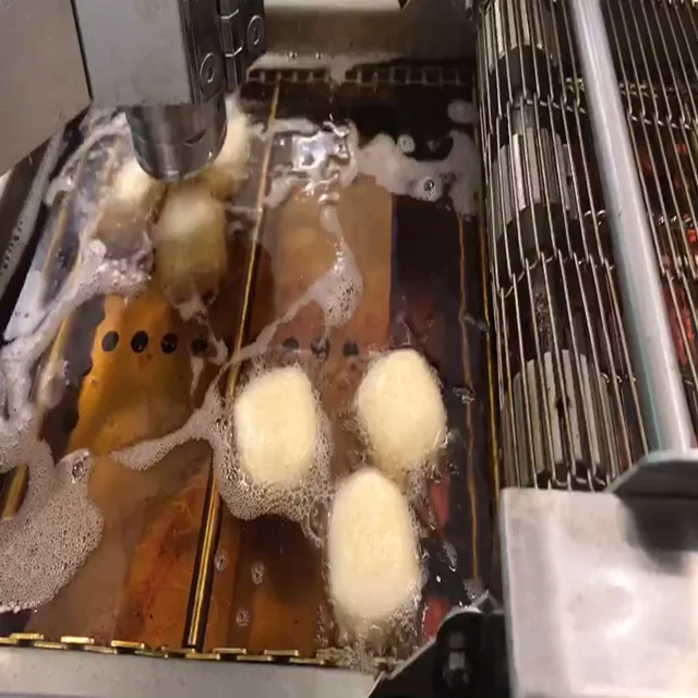 Mini donuts maker automatic donut fryer machine commercial cake doughnut making machinery Mochi donut frying for bakery shop