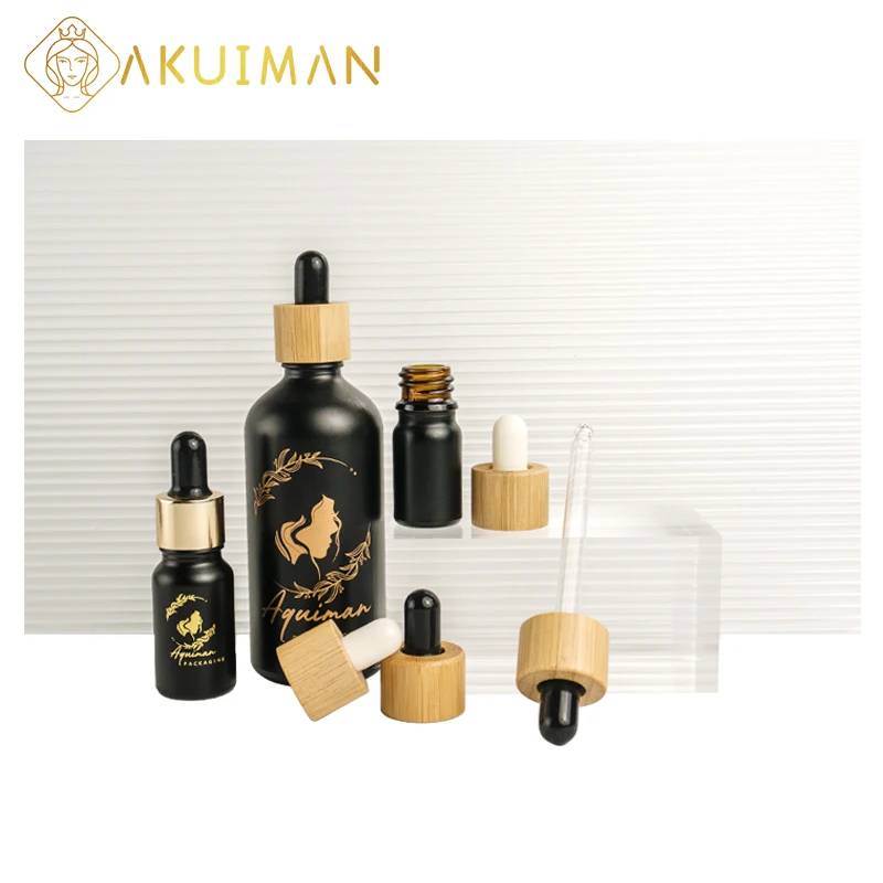 drglass matte serum dropper bottle 5ml amber and box 100ml frosted press pump unique shape with pipette round 30