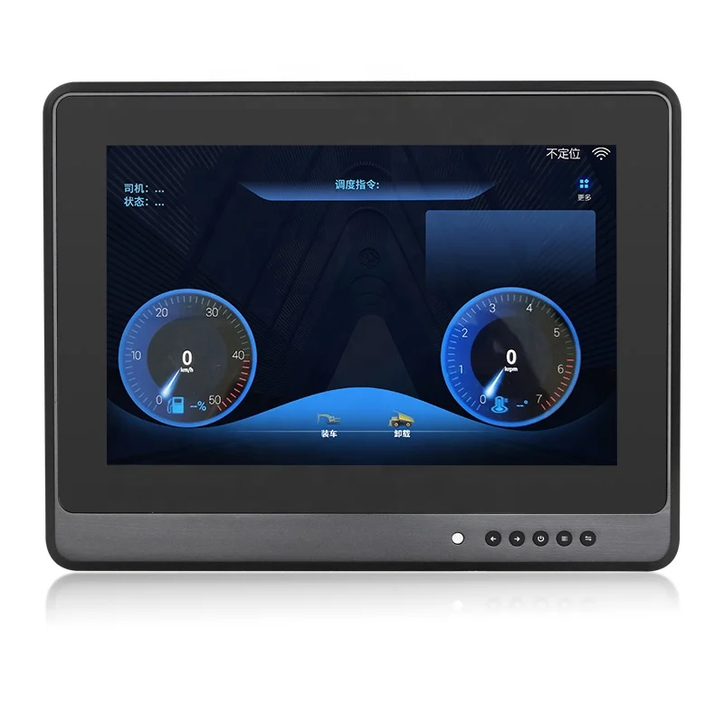 Touchthink Shock proof Anti-dropping aviation Interface 12V-36V touch monitor with waterproof rubber seal for vehicle