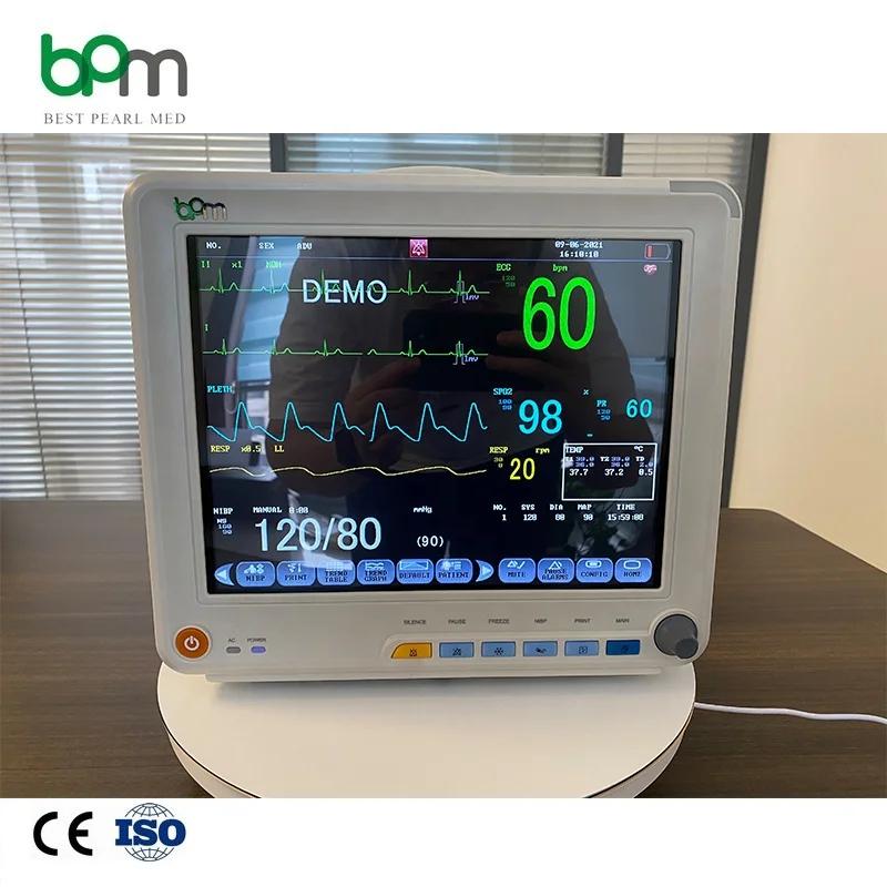 BPM-M1214 Portable VET Medical Multiparameter Digital vital signs Monitor for Veterinary Animal Hospital