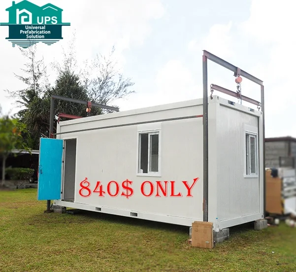 UPS Flat pack Prefab portable container house isolated clinic living officedetachable  mini tiny container capsule house