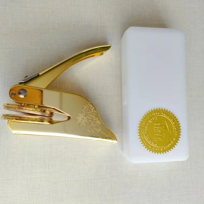 Sticker Paper Certificate Seal Custom Seal Embosser Gold Dry Seal Stamp Machine