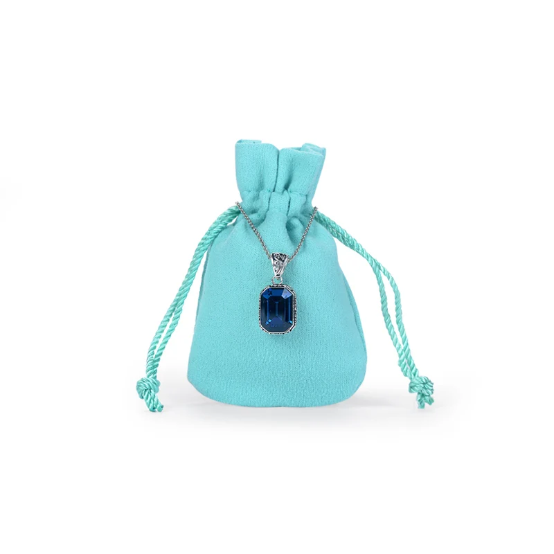 Luxury Velvet Flannelette Bag Personalized Logo Pink Color Pocket Gift Packaging Jewelry Bag
