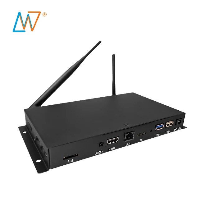 commercial display android os lcd media player advertising tv box with 3g 4g sd sim card