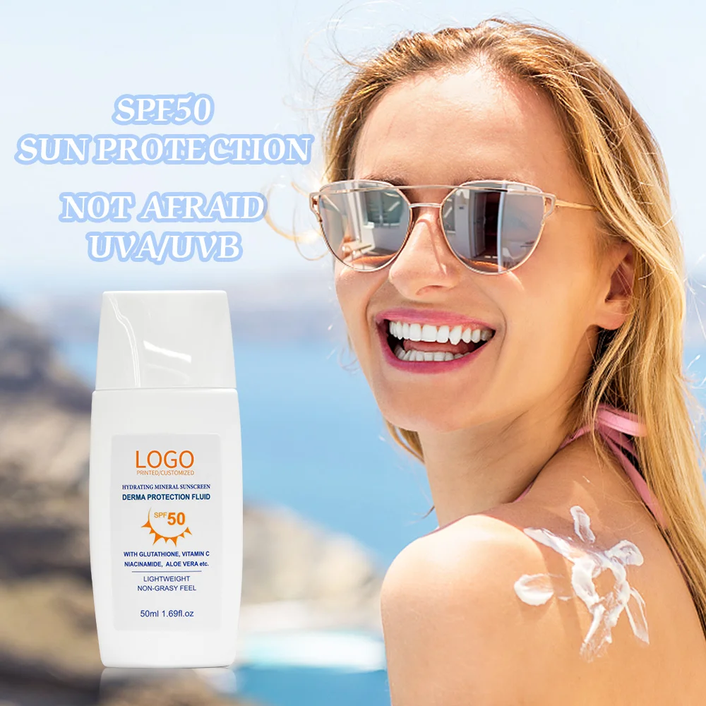 2022 Korean Transparent Mineral Water Base spf 50 Sunscreen Products Bulk Best New Korea Sun Screen Lotion For Face Skin