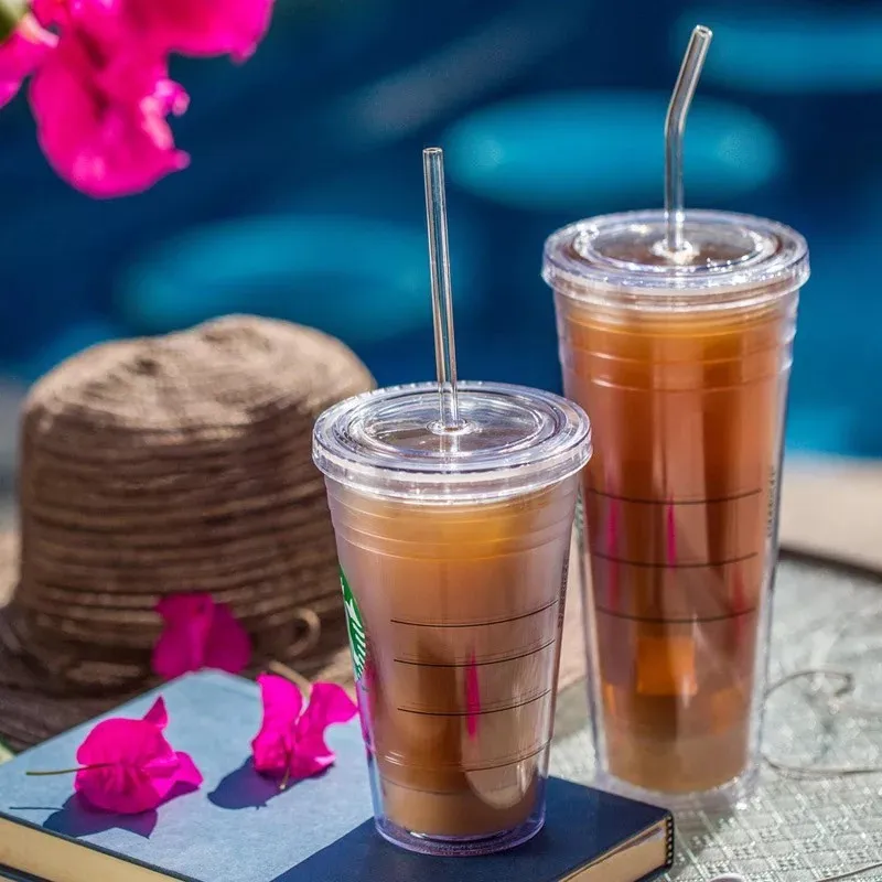 Eco-Friendly Reusable Glass Straw Drink Accessories 8mm 10mm 12mm Diameter High Quality with Brush for Bottle Use