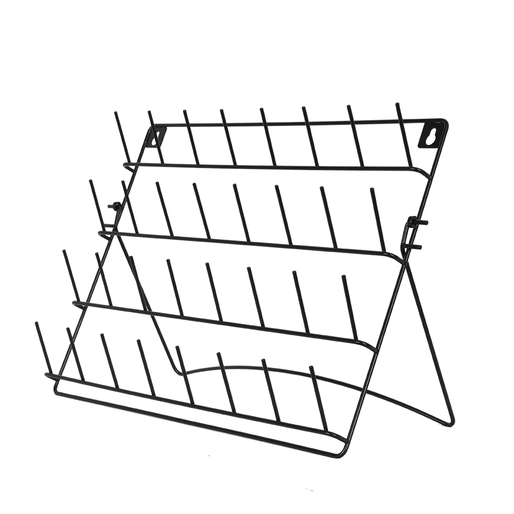 Counter-top Metal Black Sewing Stand, Coil Storage Rack for Stores