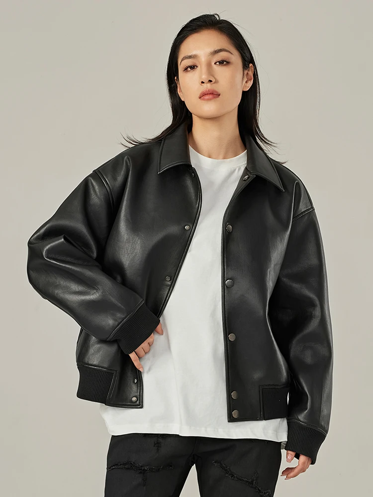 Custom Logo Spring Jackets Unisex Wholesale Fashion Women Pu Leather Jacket