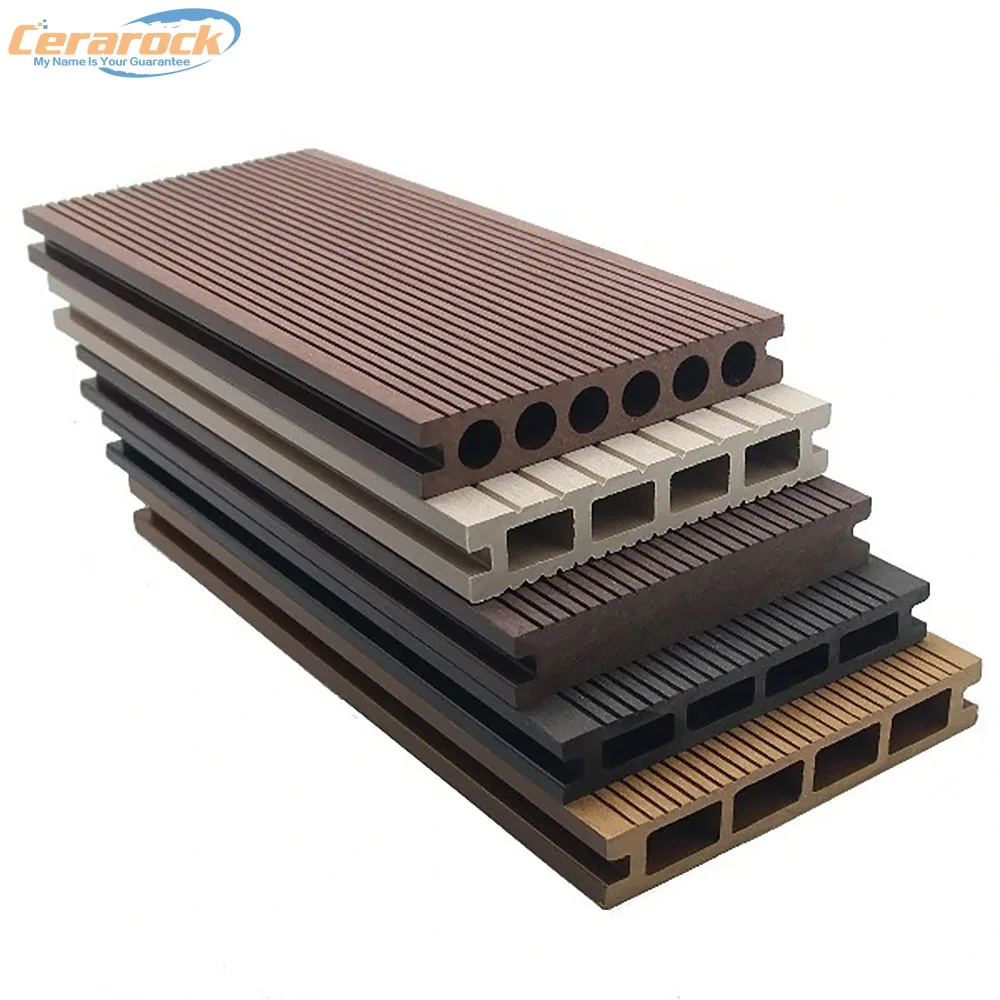 Deep 3D embossing outdoor wpc decking tile for outdoor project