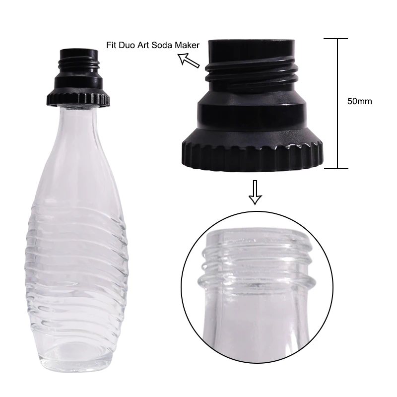 Adapter for Soda Maker DUO Terra Art on glass bottles crystal