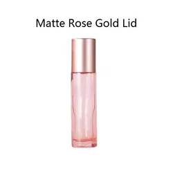 10ml Empty Cosmetic Packaging Rose Gold Roll On Bottle Skin Care Essential Oil Pink Glass Roller Perfume Bottle