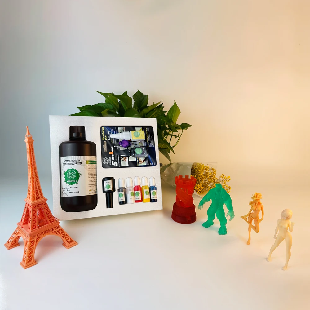 Photosensitive Strong DLP 3D Printer  polyester rigidity toughness resin sla uv  diy 3d printer kit gift set