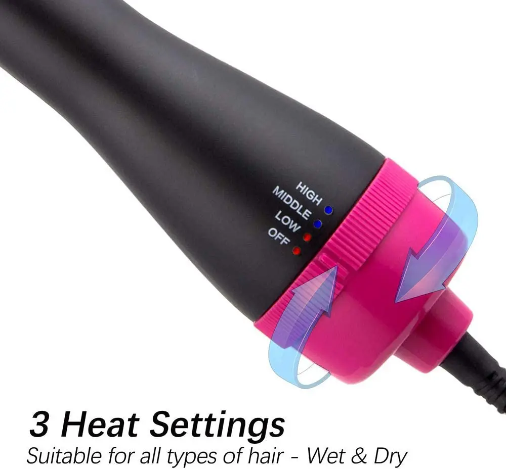 Профессиональная Горячая и холодная щетка для волос, расческа, щетка для горячего воздуха, стайлер, одношаговый фен для волос и объединитель