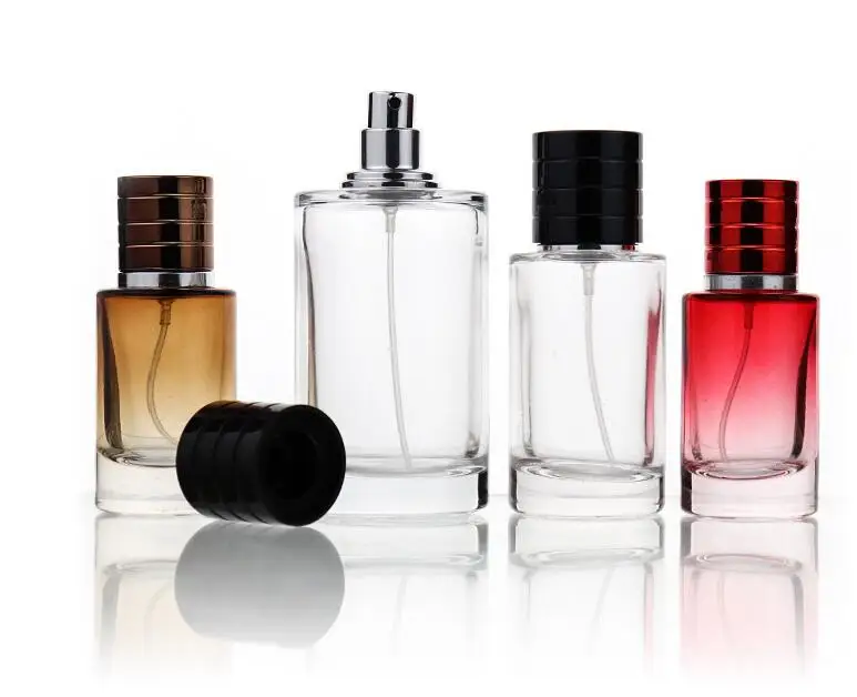 30ml 50ml 100ml Glass Perfume Bottle Luxury Cylindrical Glass Spray Perfume Bottle Empty Bottle