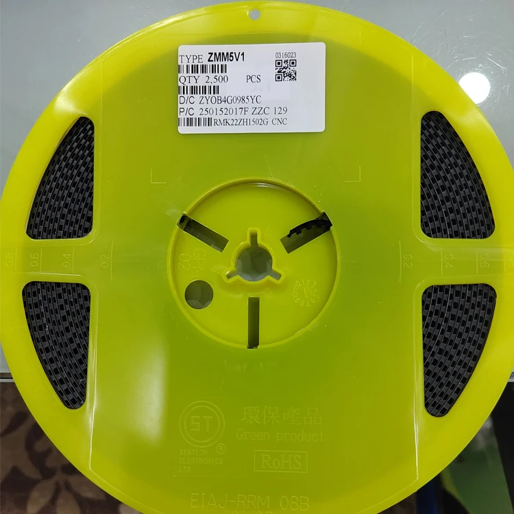 ZMM3V6 ZMM3V9 ZMM4V3 ZMM4V7 ZMM5V1 ZMM5V6 ZMM8V2 SMD Zener  Diodes White Black Tape Glass Case  2500pcs LL34  SMD Zener Diode