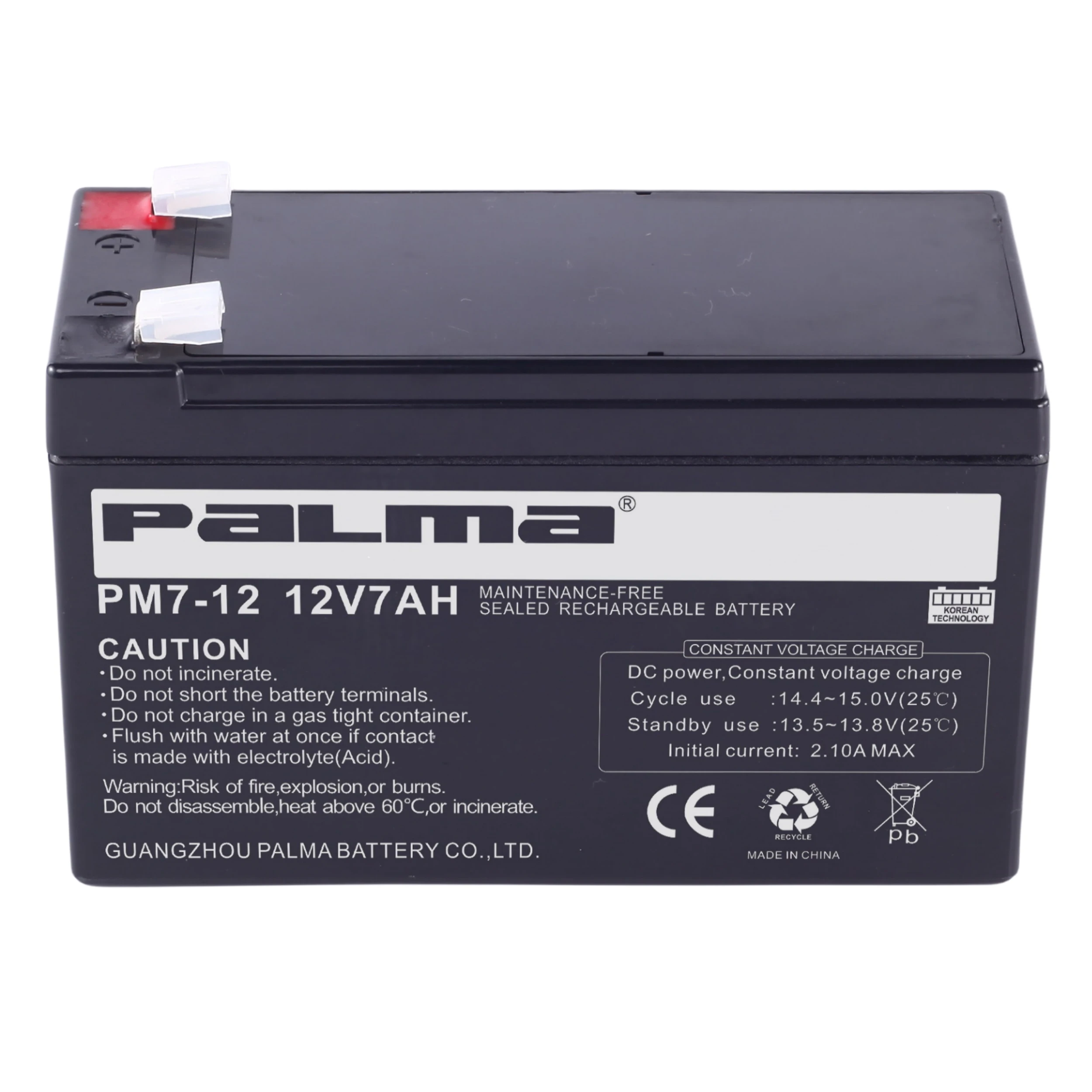 12v 7ah sealed lead acid battery accu battery