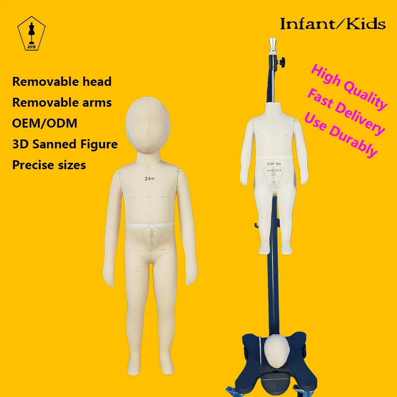 JASMINE Child Full Body Tailor Manikin Dress Form Size 130 for clothing design manikin