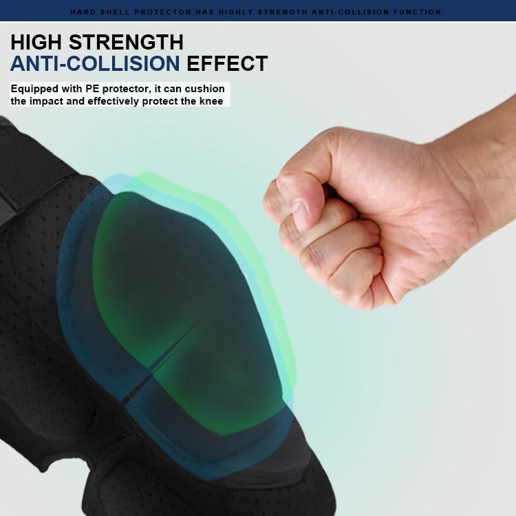 Black Free Size Racing Off-road Protective Knee Pad Motocross Brace Protector Motorbike Protection Professional Protection Adult