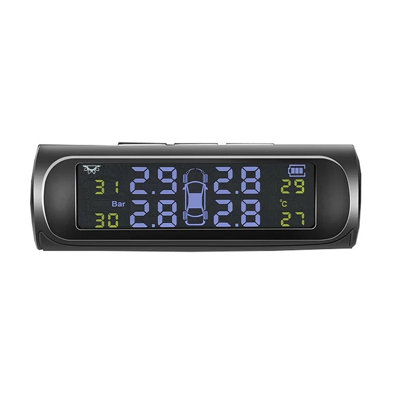 Smart Car TPMS Tyre Pressure Monitoring System Solar Power Digital LCD Display Auto Security Alarm Systems Tyre Pressure