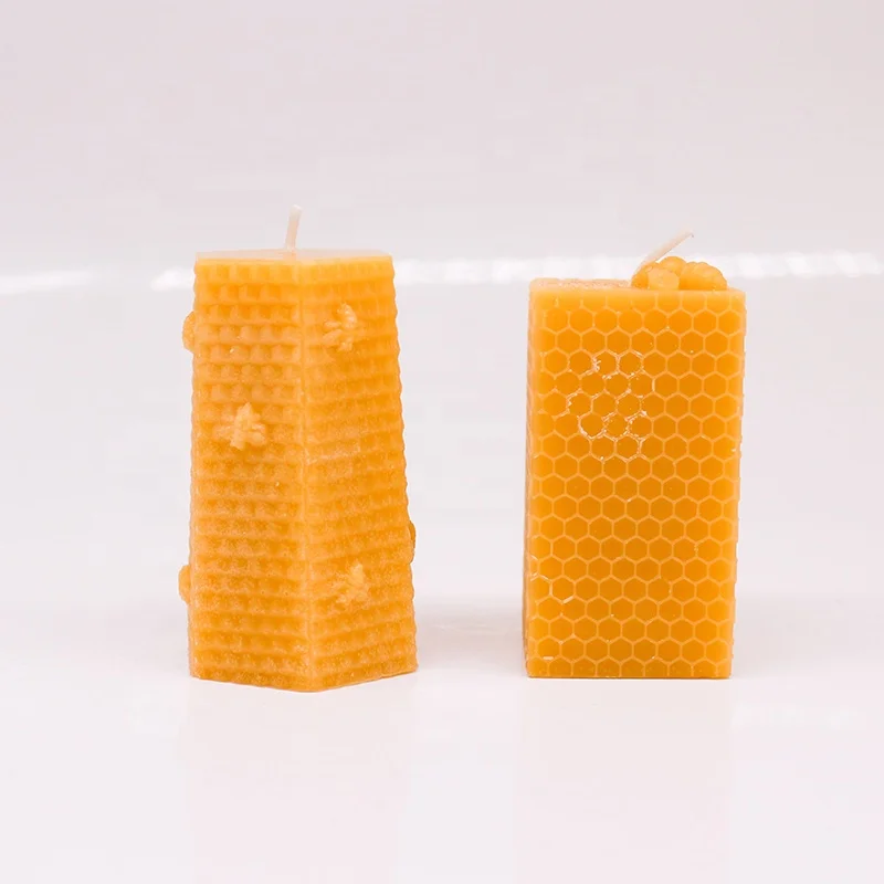 P40F-P42F Factory Direct cheap embossed beeswax premium home decorative candles can be used as gifts for friends P40F-P42F
