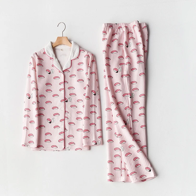 China suppliers women christmas sleepwear long sleeve pajama