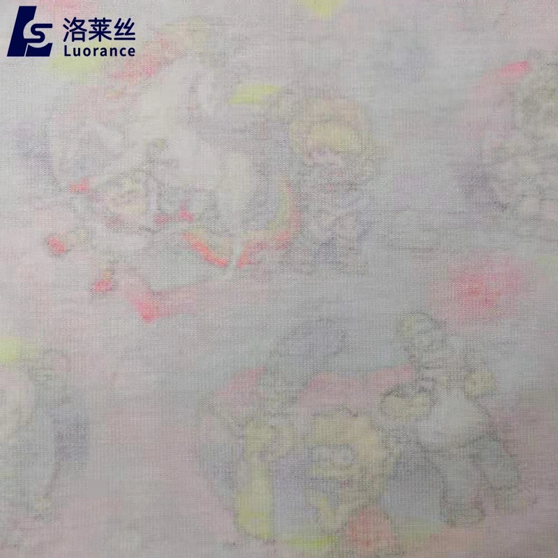 
hot sale 95/5 custom digital printing lycra cotton jersey knit fabric for women dress 