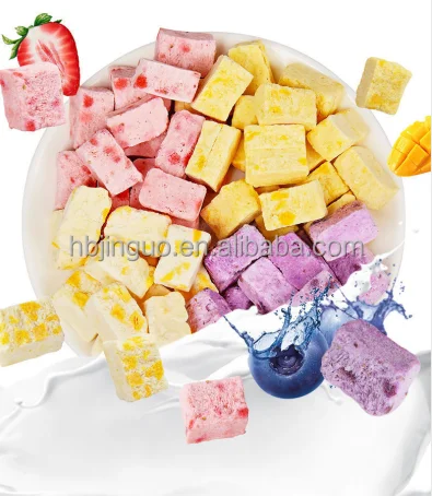 Chinese Popular Snacks Multi Flavor Frozen Dried Yogurt Block Exotic Snacks Dried Fruit Yogurt Milk Block