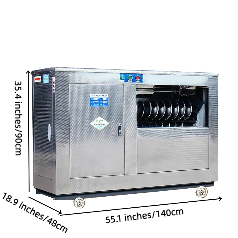 Stainless Steel Pizza Round Shape Momo Steamed Bun Forming Balls Rolling Bread Dough Making Cutter Machine