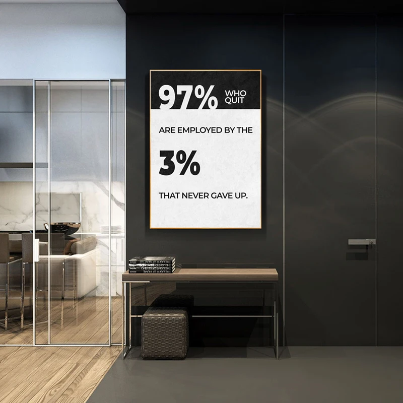 Black White Letters Motivational Quote Canvas Painting Inspirational Posters and Prints Wall Art Pictures for Living Room Decor