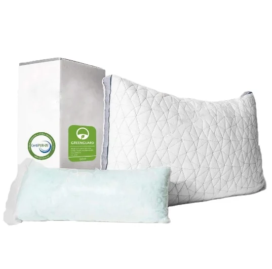 Best Healthy Neck Care Cooling Gel Bamboo Pillows Shredded Memory Foam Bed Pillows With Bamboo Cover
