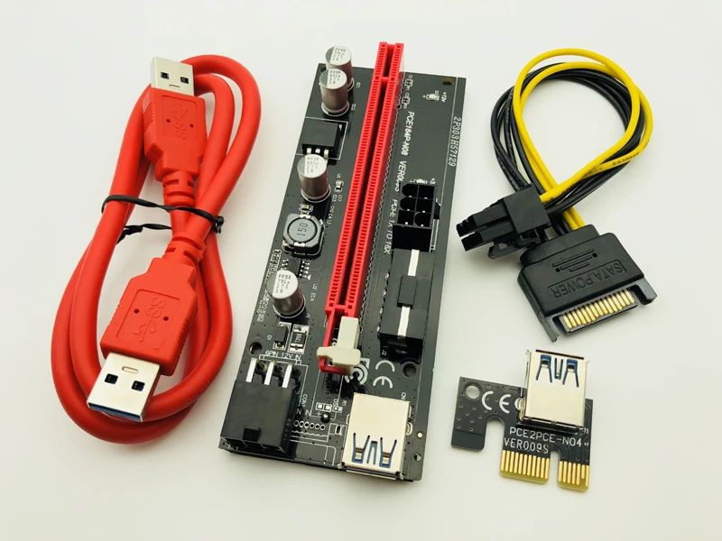 Ver 009s Pci-e 6pin 1x до 16x карта расширения Pci Express Usb 3 0 кабель питания Gpu переходники адаптера