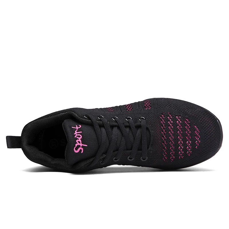 Height Increasing Mesh Zapatos Deportivos Lace-up Casual Walking Style Shoes Platform Dance Sports Shoe Women Ladies Sneakers