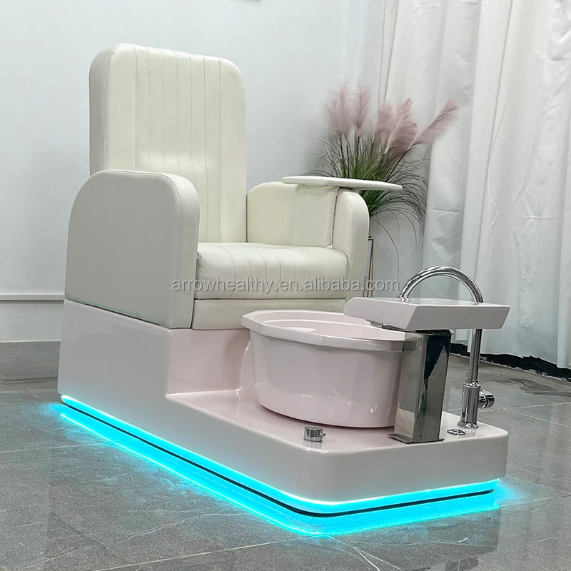 Hot Pedicure Chairs Luxury Modern Nail Salon Furniture High Back Manicure Chair Plumbing Spa Nail Salon Furniture Pedicure Chair