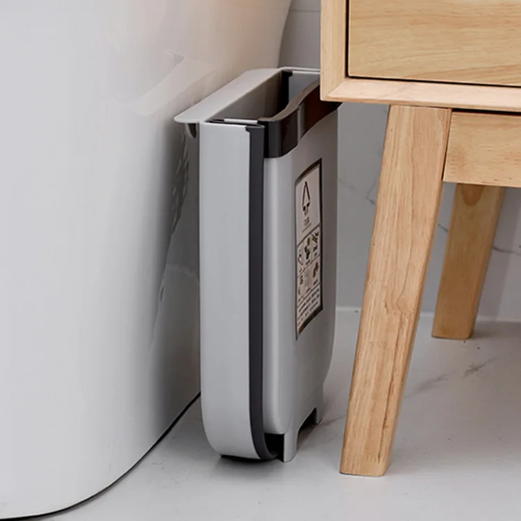 
Kitchen trash can, car hanging folding trash can, household car wall-mounted storage bin wholesale 