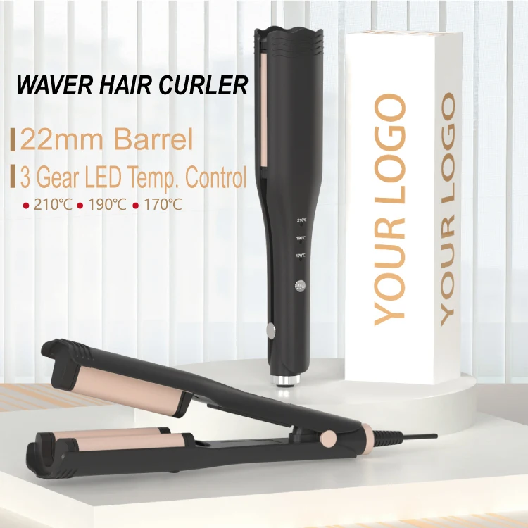 portable small negative ion tourmaline ceramic fast heating  waves shape curlin deep U waver hair curler