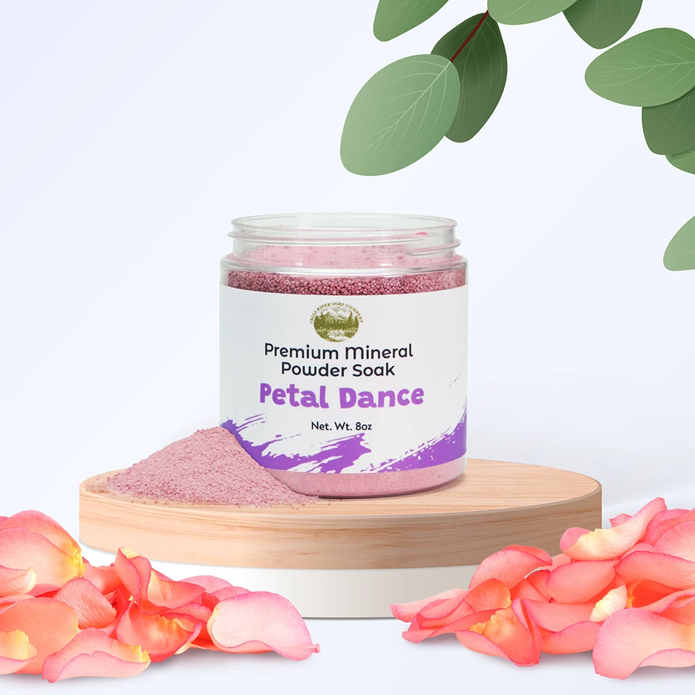 8ozAmerica Natural Skin Whitening Organic OEM/ODM 100% Mineral Powder Bath-Petal Dance