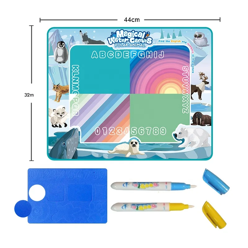 Preschool Toy Small Size Magical Doodle Water Board Reusable Painting Writing Drawing Mat Toy For Kids