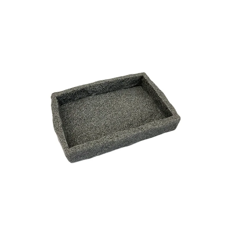 Hot Sale Bathroom Natural Black Stone Shower Bar Soap Tray Hotel Single Soap Dish