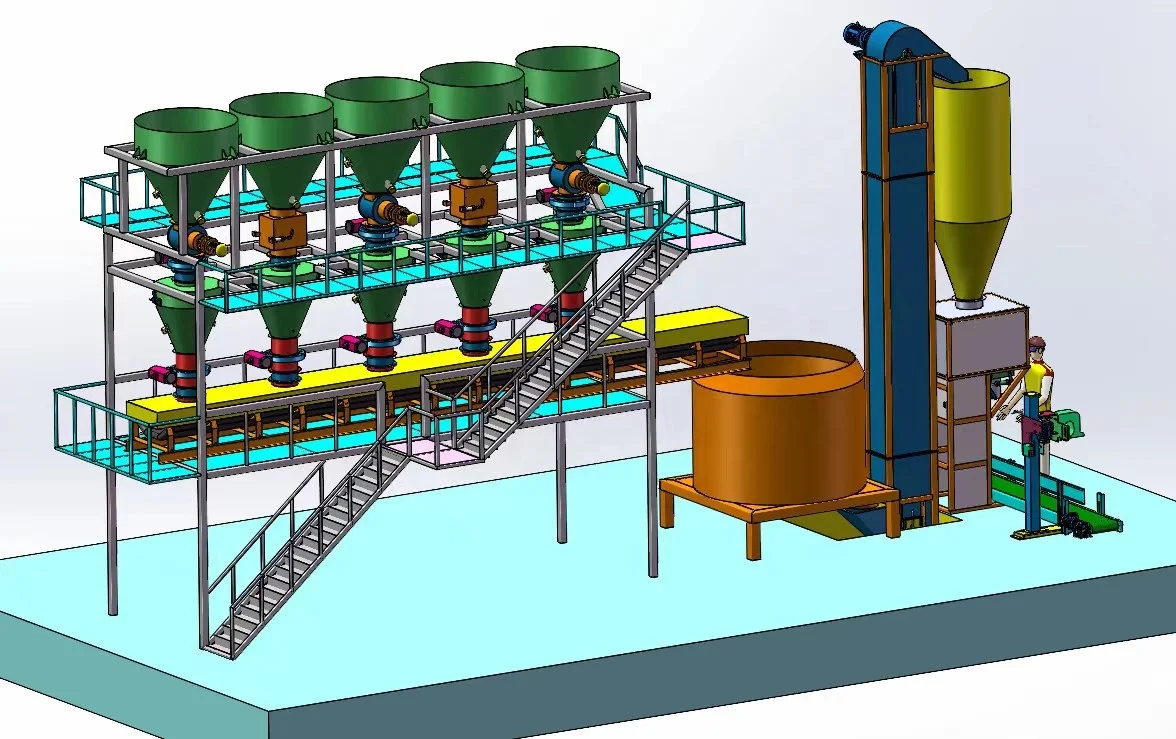 Chemical Fertilizer Concrete Fertilizer Raw Material Automatic Batching Machine