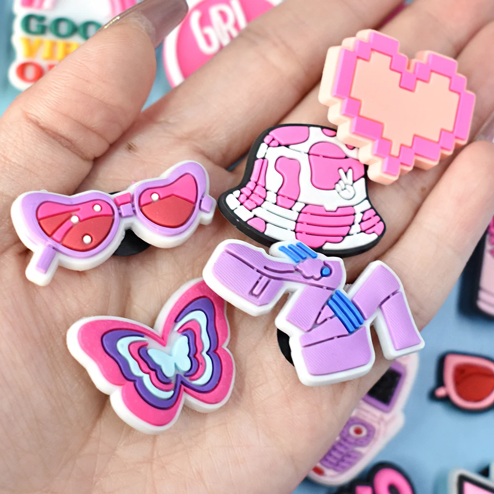 Unisex Adult Plastic Shoe Button Transparent pvc clogs Charms Designer clogs Charms Shoe Charms Accessories