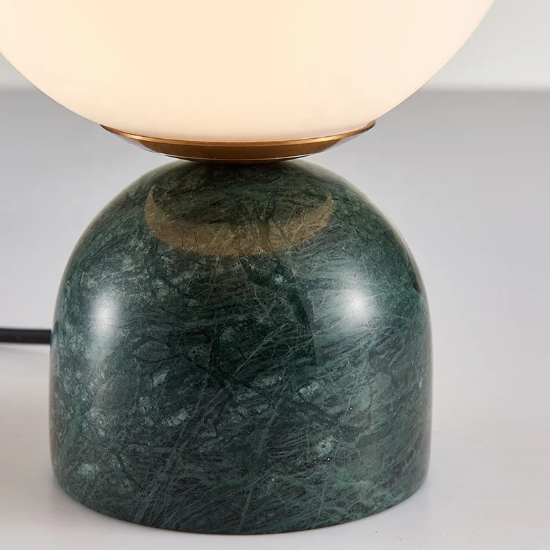 Home art deco decoration modern glass table lamp round ball shade